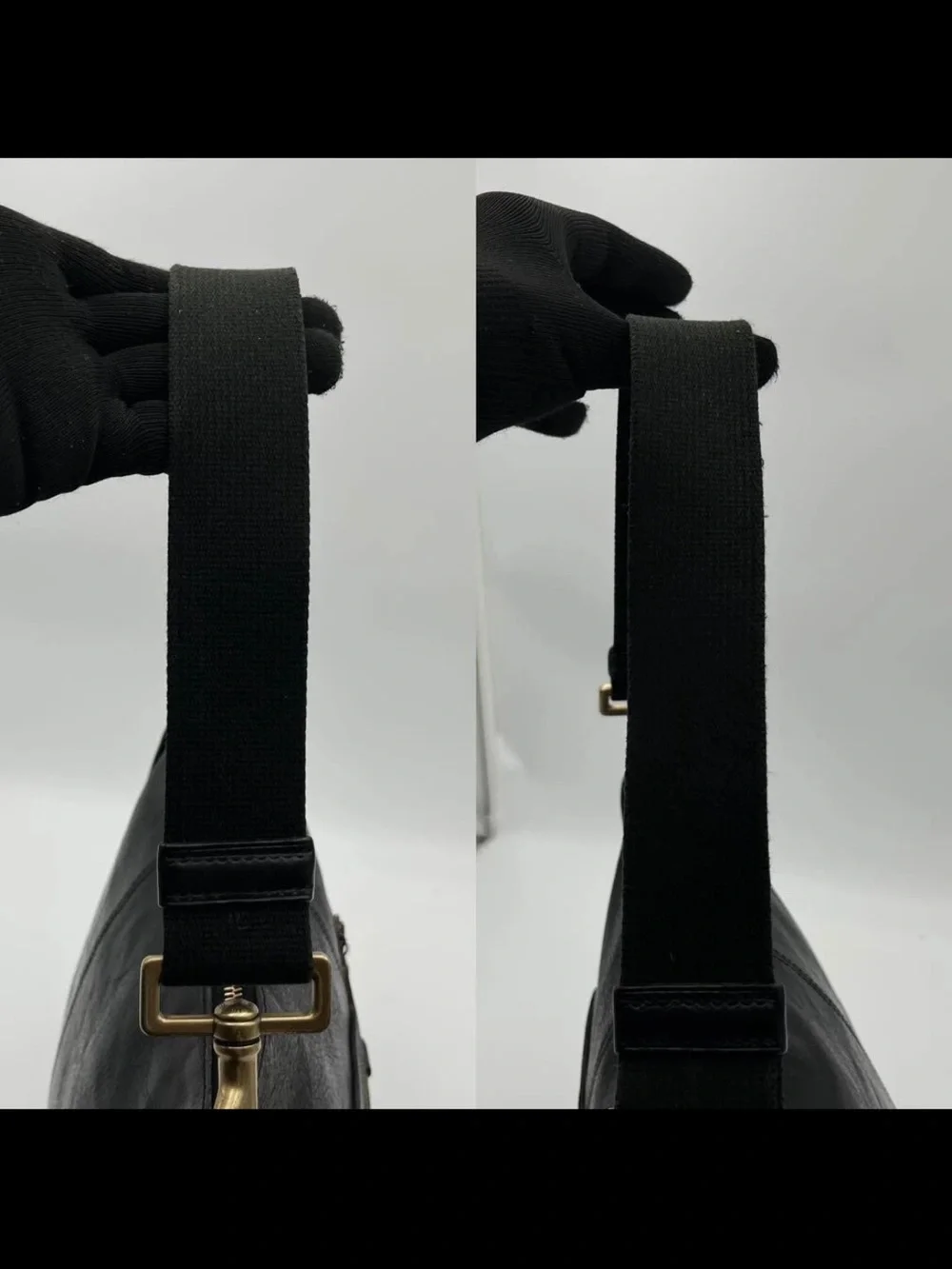 Mulberry Black Leather Shoulder Bag with Gold Hardware